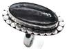 Obsidian Natural Gemstone Ethnic Antique Design Ring US Size-7 A104