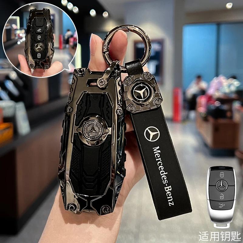 Carbon Fiber Key Fob Cover for Benz Key Case Protector Shell for Benz A-B-C Class S-Class G-Class E-Class CLA GLB CLS GLE GLC FF2