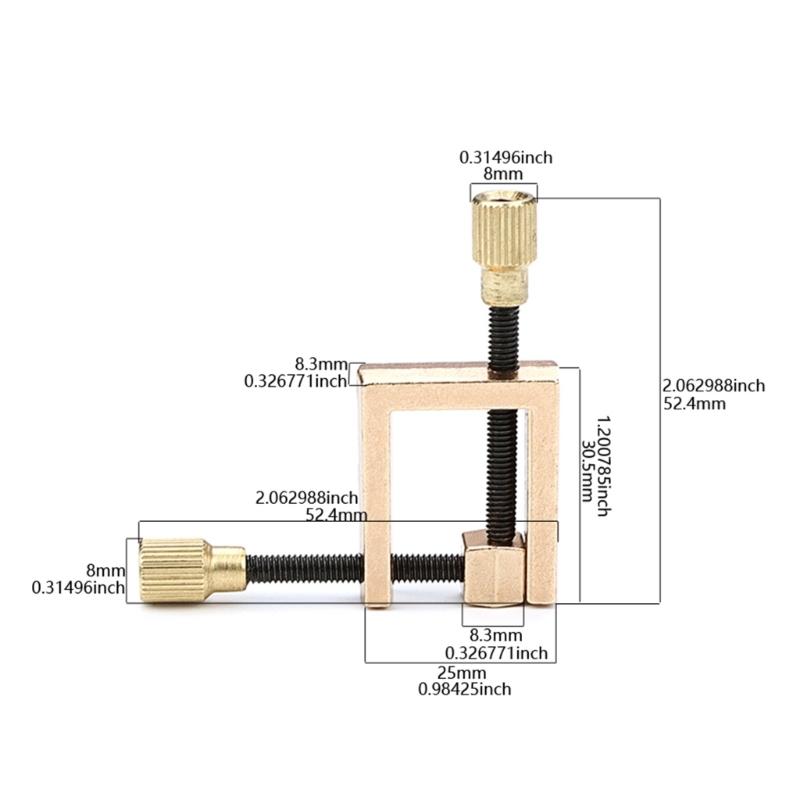 Side Clamp Violin Making Tool Brass Square Clip Violin Spool Clamps Easy to Use