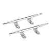 2pcs Open Base Boat Cleat 316 Stainless Steel Polished 8in Dock Cleats Tie Down for Yacht Cargo Ship