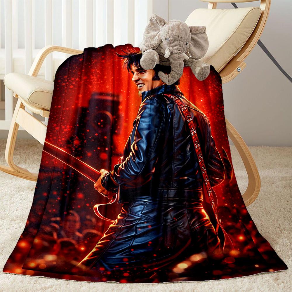 Elvis Presley Performance Blanket Warmthful Decor Great for Picnics Seaside Bed for All Occasions Digital Print