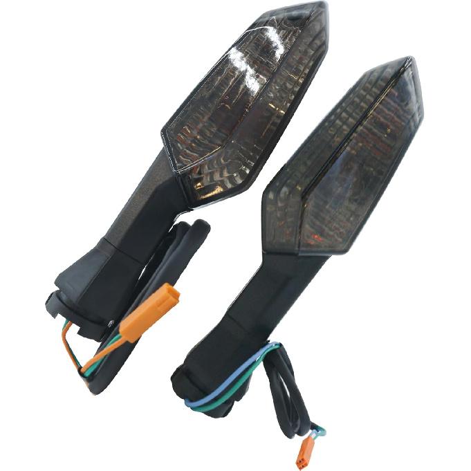 Motorcycle Turn Signals - Amber Light,12V, Halogen Indicator Light Waterproof Smoke Lens Fits KAWASAKI NINJA 300 400 650 1000 ZX6R ZX10R ZX10RR