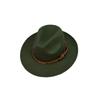 European and American style retro casual manama big-brimmed top hat women's autumn and winter British versatile woolen hat belt jazz