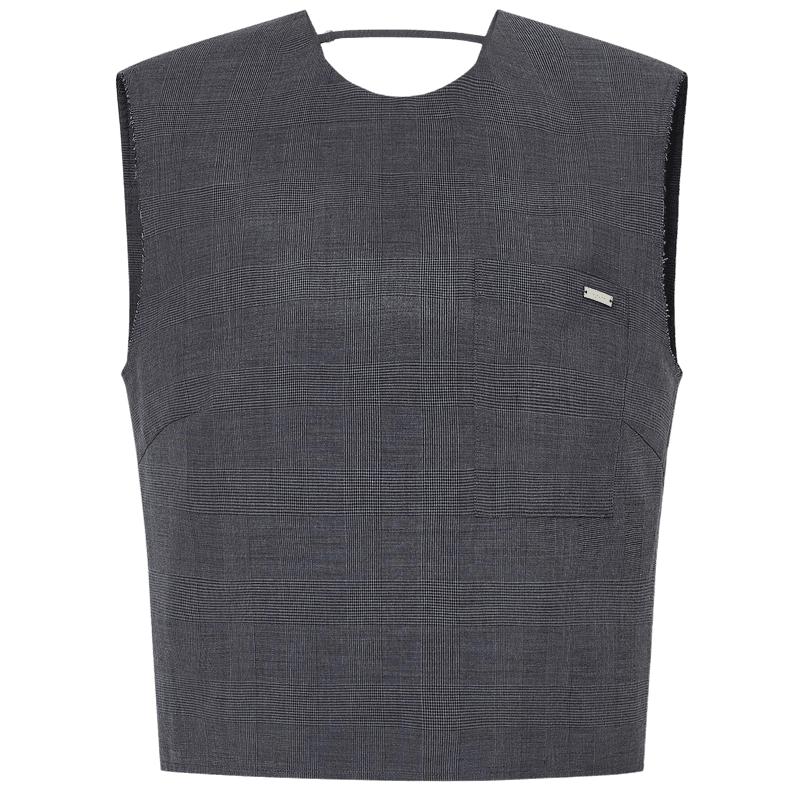 MO&Co. C+ Series Wales Plaid Instant Cooling Top M