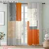 2Pcs Abstract Art Printed Window Curtains Rod Pocket Design For Easy Hanging Polyester Material Machine Washable Drapes For