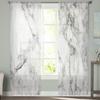 Marble Texture Modern Tulle Curtains For Living Room Bedroom Home Kitchen Window Sheer Curtains