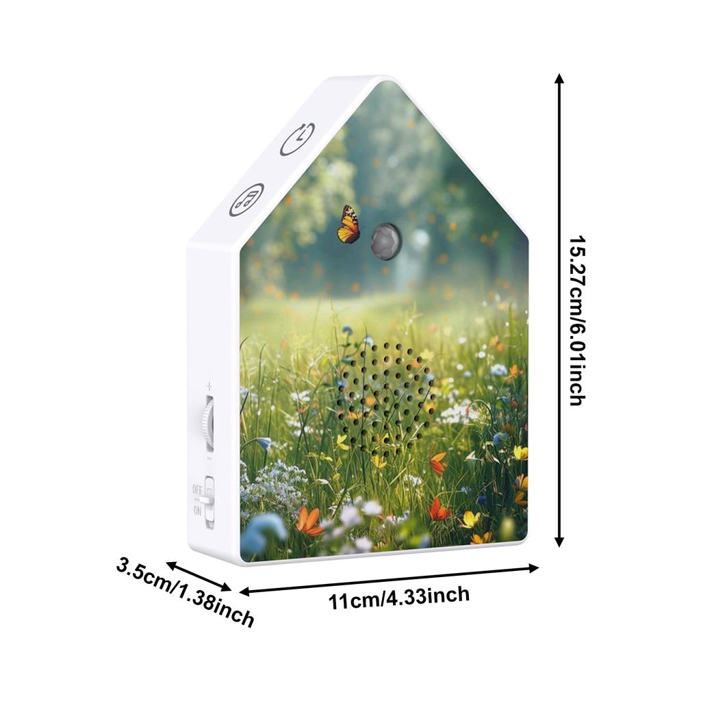 Bird Chirping Sound Box Compact Bird Sound Machine Realistic Audio Indoor Ambient Noise for Home Bedroom Balcony Living Room