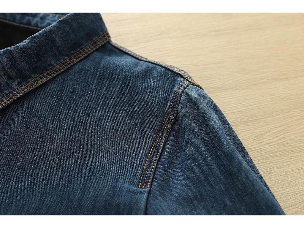 Women's Plus Velvet Thickened Denim Shirt Jacket - Long Sleeve, Autumn/Winter 2025, Loose Casual and Versatile Slimming Top