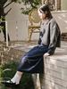 VINCENT NAVY Wool Drop Pullover_Charcoal
