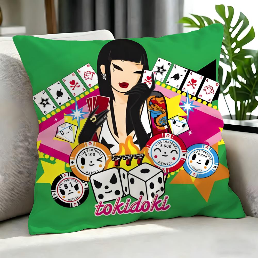 Brand Tokidoki Cushion Cover Cushion Cover Set 4Pcs 50X50 45X45 40X40 Pillowcase Decorative Sofa Home Decor