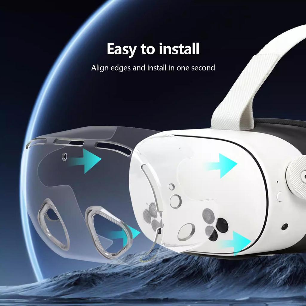 For Quest 3S Transparent Protective Case – Anti-Scratch, No Signal Blocking, Easy-Clean VR Cover