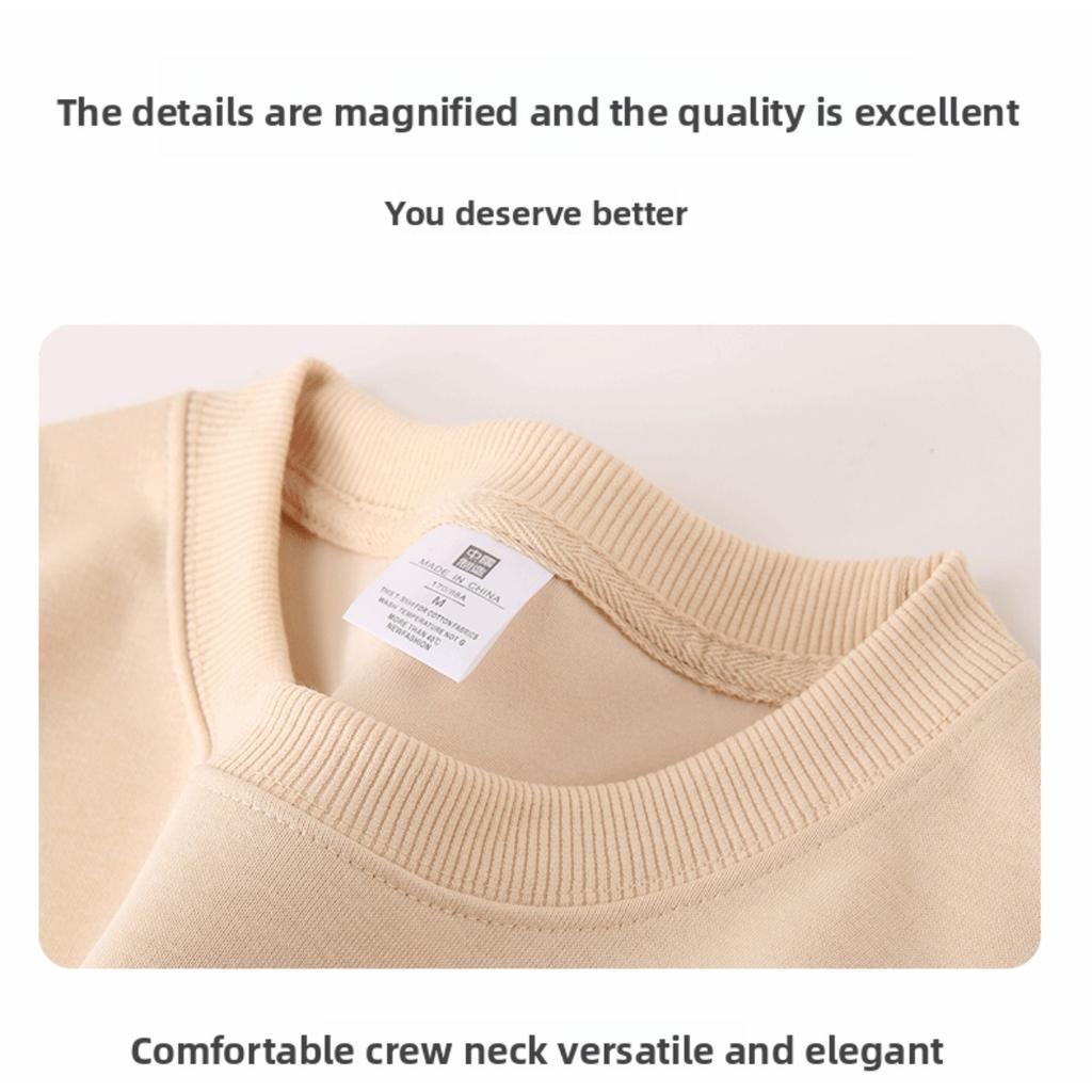Men's and Women's Round Neck Hoodie Autumn and Winter New Item Japanese and Korean Lazy Loose Women's Top Comfortable Casual Student Hoodie