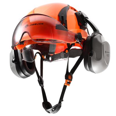 LOEBUCK Style Safety Helmet with Dual Sun Visors and 30DB Ear Protection Hard Hat