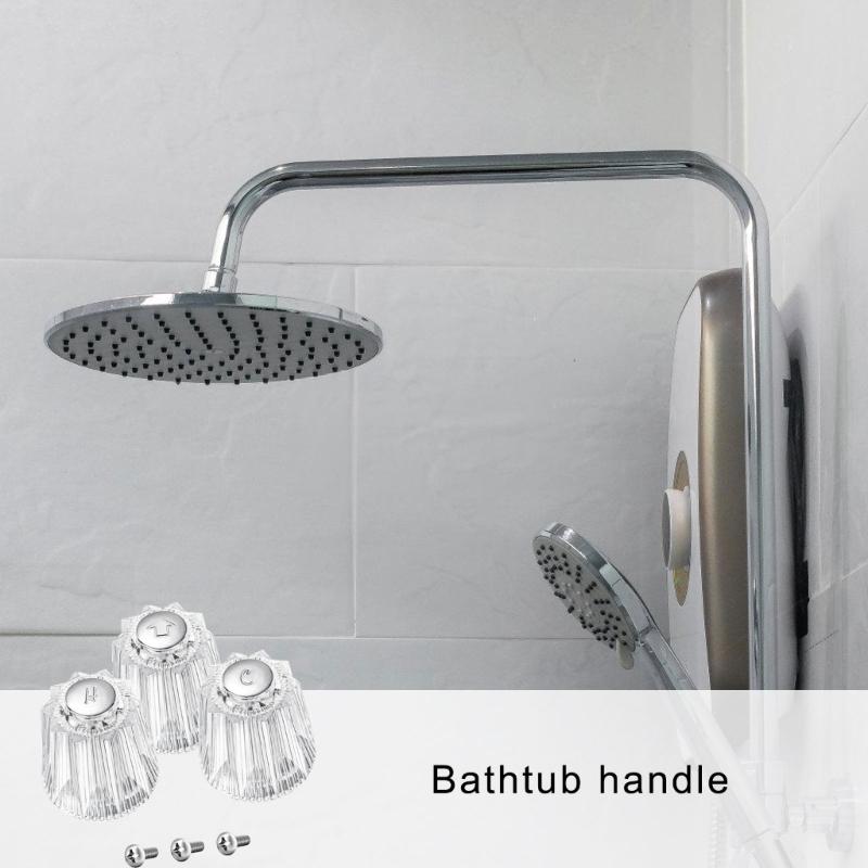 2/3Pcs Hot and Cold Shower Knob Acrylic Faucet Replacement Knobs for Bathroom and Kitchen Use Easy to Installation