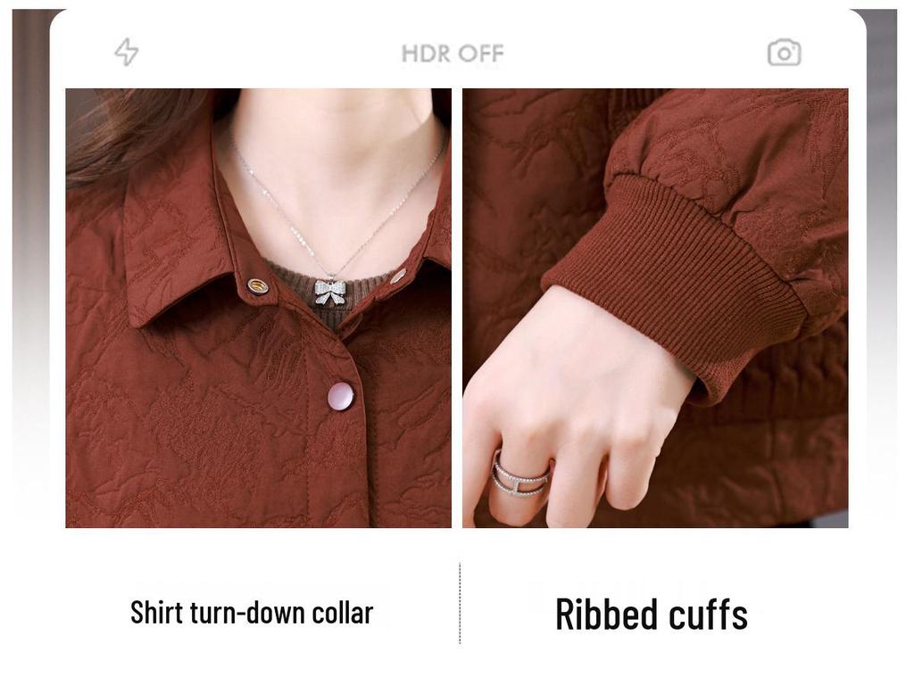 Women's Autumn 2024 Fashionable Jacquard Jacket - Stylish, Casual, Versatile Korean Mom Style