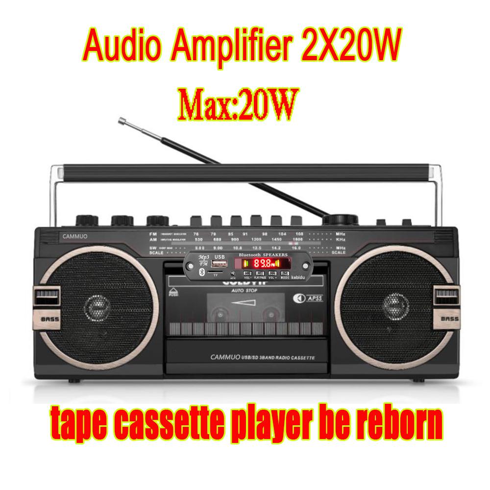 DC 9-12V Bluetooth 5.0 FM Radio Kit Auto MP3 Audio Decoder Board Empfänger 3,5mm USB AUX WMA WAV Format TF Karte Musikwiedergabe-Kit