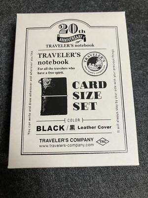 TRAVELERS notebook Card Size 20th Anniversary Set Color Black