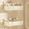 Space Saving Waterproof Wall Shelf for Bathroom Kitchen Easy Installation Multiple Layer Cosmetic Organizers