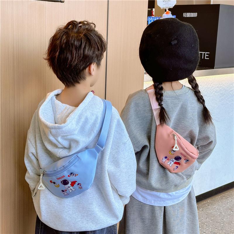 Adorable Mini Cartoon Waist Bag For Kids Cute Canvas Coin Purse Unisex Design In Multiple Colors For Everyday Use