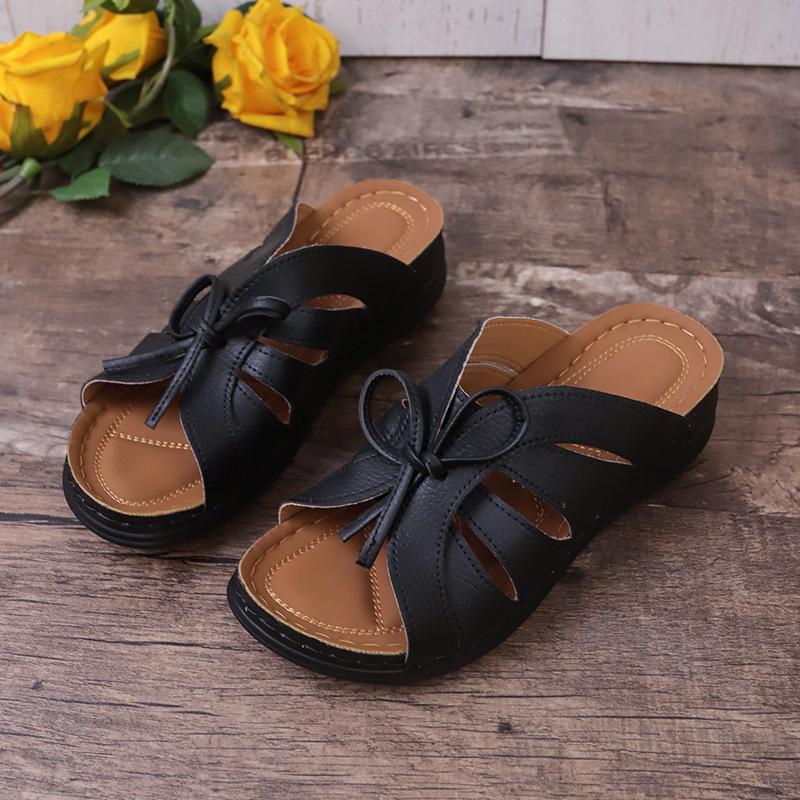 Fashion Women Shoes 35-43 Women's Sandals Summer Low Heel Slip On Slippers Footwear Comfortable Zapatos Mujer Wedges Beach Sandals