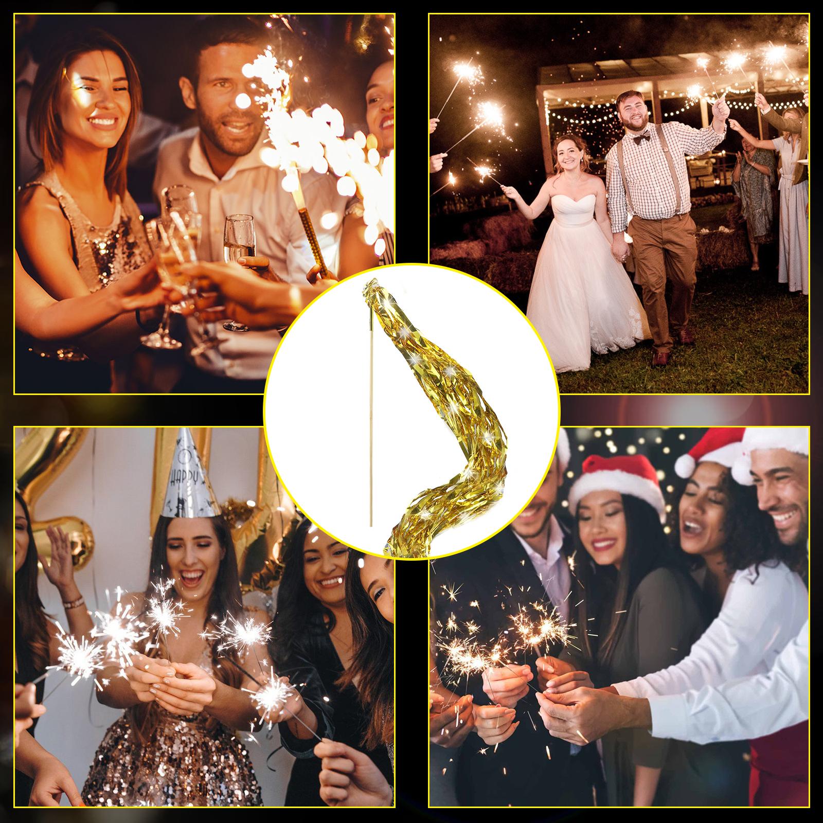 

48 Pcs Lighted Wedding Wands Led Tinsel Wedding Wands Light