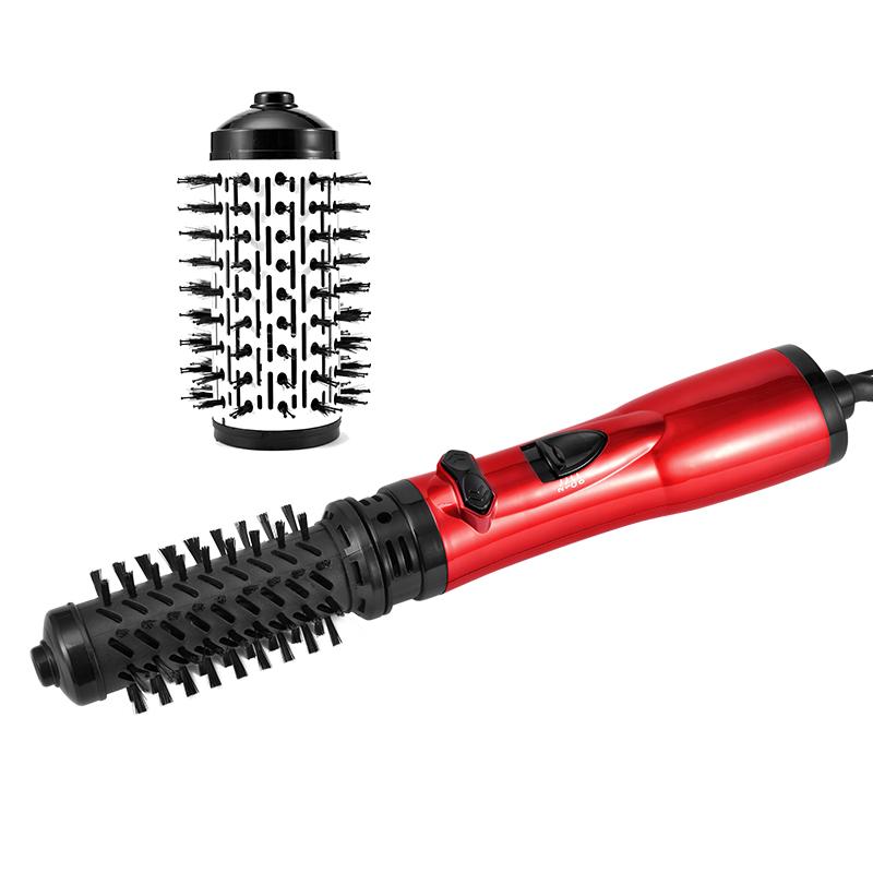 2 In 1 Rotating Electric Hair Straightener Brush Hair Curler Hair Dryer Brush Hot Air Comb Negative Ion Hair Styler Comb