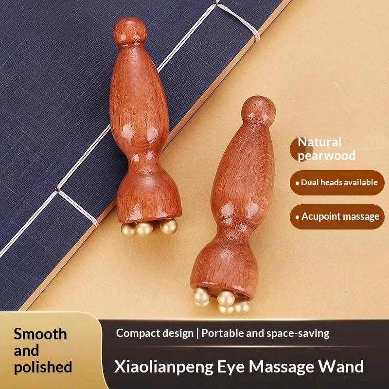 Beauty Professional Brass Rosewood Facial Handheld Gua Sha Tool Eye Relaxation Acupoint Massage