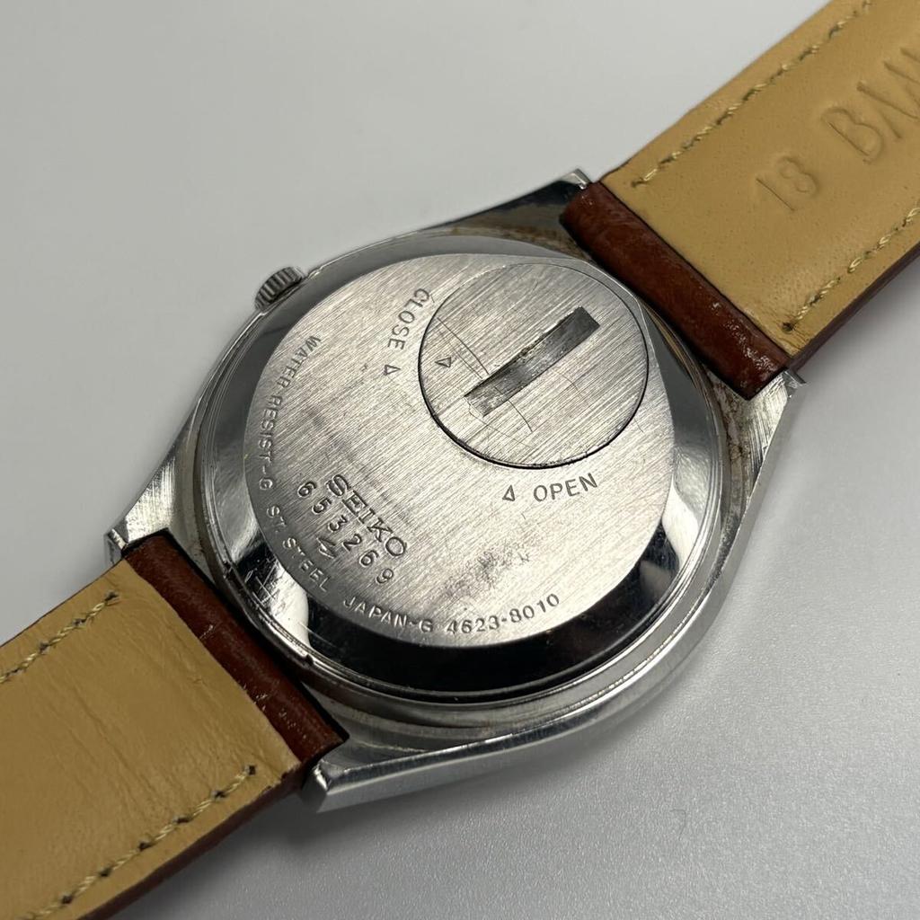 SEIKO TYPE manufactured in luxury quartz battery working II, 1976, Watch, replaced, day-date, vintage, condition.