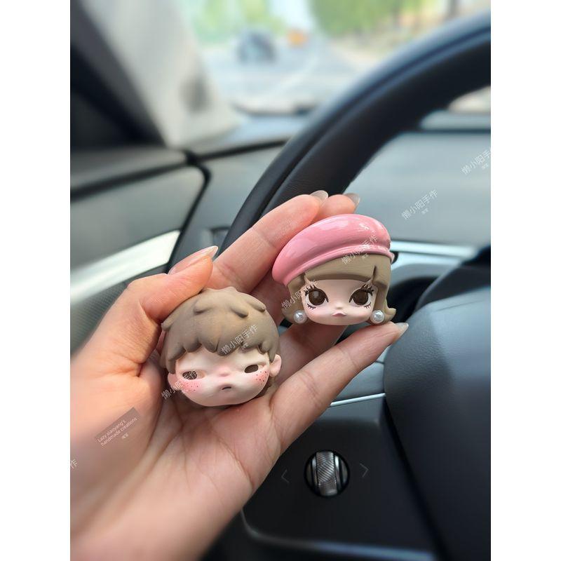 2026 New Tesla Premium Car Air Freshener for Air Conditioning Vent, Niche Cartoon Aroma Diffuser Gypsum