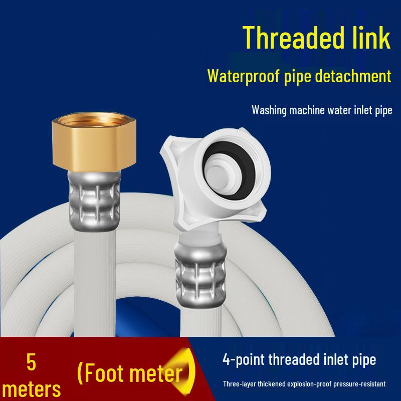 Anti-Detachment Extended Water Inlet Hose for Fully Automatic Washing Machine