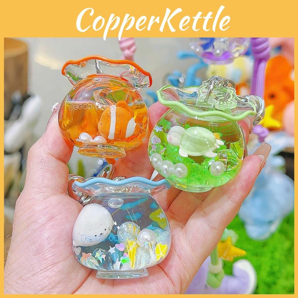 Seahorse Turtle Sea Devil Fishes Fish Tank Keychain Three Pendant Dimensional