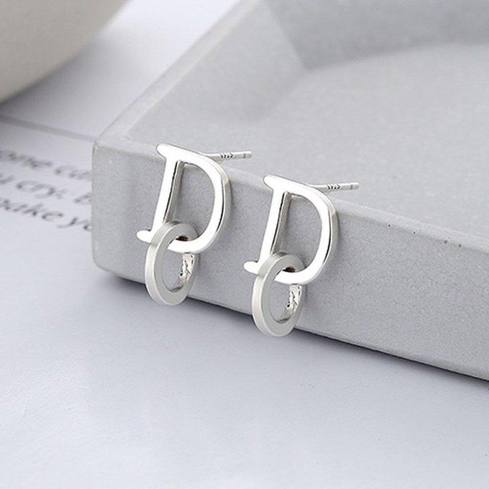 High-quality sterling silver 925 earrings D-Plan e063 daily earrings (Wfgjepp)
