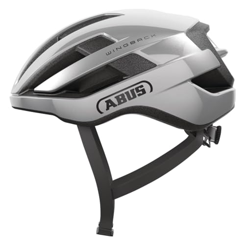 ABUS WINGBACK Helmet, Gleam Silver, Size L (57-61cm), for casual, urban, and sporty cycling and scooter riding. [Official Japanese Product]