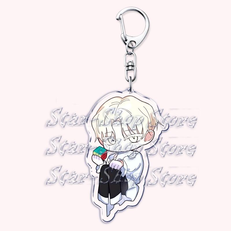 Cute Alien Stage Roommates Chibis Keychains for Womens Accessories Bag Luka Ivan Till Mizi Hyuna Sua Keyrings Jewelry Fans Gifts