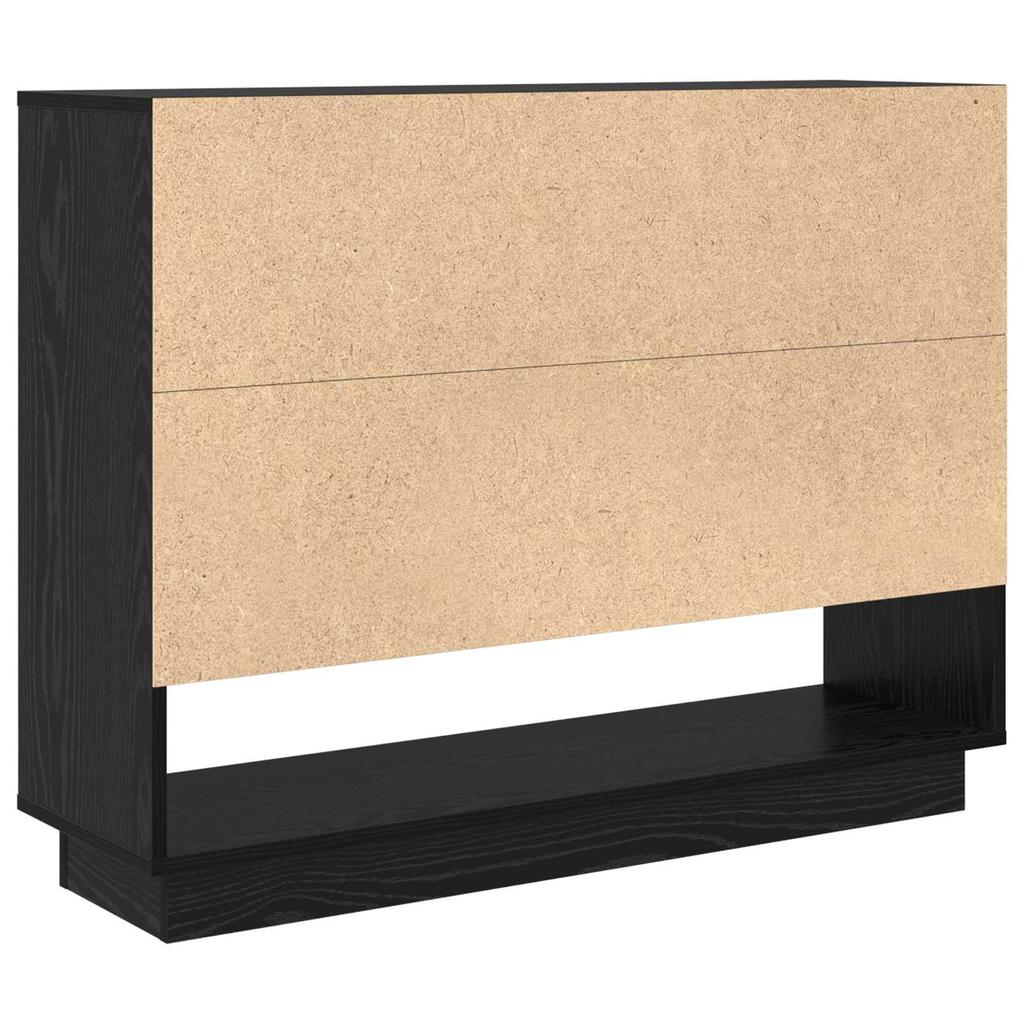 Sideboard in Black Oak Look 97 x 29 x 75 cm Particleboard