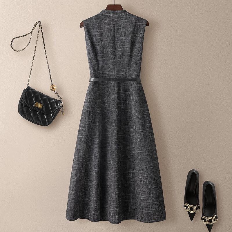 Elegant Little Fragrant Style Sleeveless Midi Dress