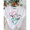 Faith Love Hope Letter Print T-shirt, Short Sleeve Crew Neck Casual Top, Polyester Elastane Blend, Regular Length, All Season, Knit Fabric,