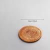 1pc Rattan Coaster, Teapot Mat, Table Mat, Heat-insulating Mat, Teapot Mat, Purple Clay Teapot Mat, Tea Set Accessory