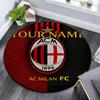 Custom Name,AC Milan pattern round rug,Carpet Rug for Living Room Bedroom Playroom ,Non-slip Floor Mat,Holiday Gifts and Birthday Gifts.