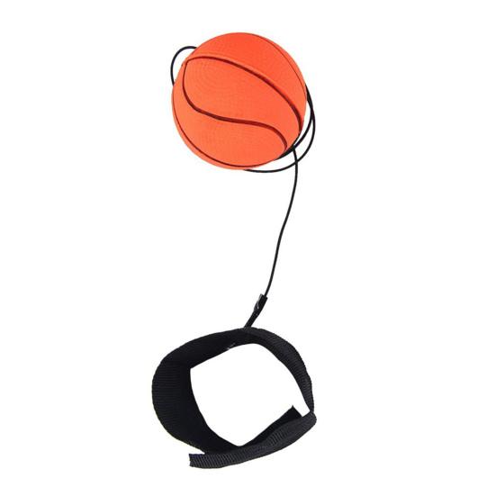 Wrist Return Ball Portable High Elasticity Tear-Resistant Football Shape Bouncy Ball Wristband Toy Indoor Supply
