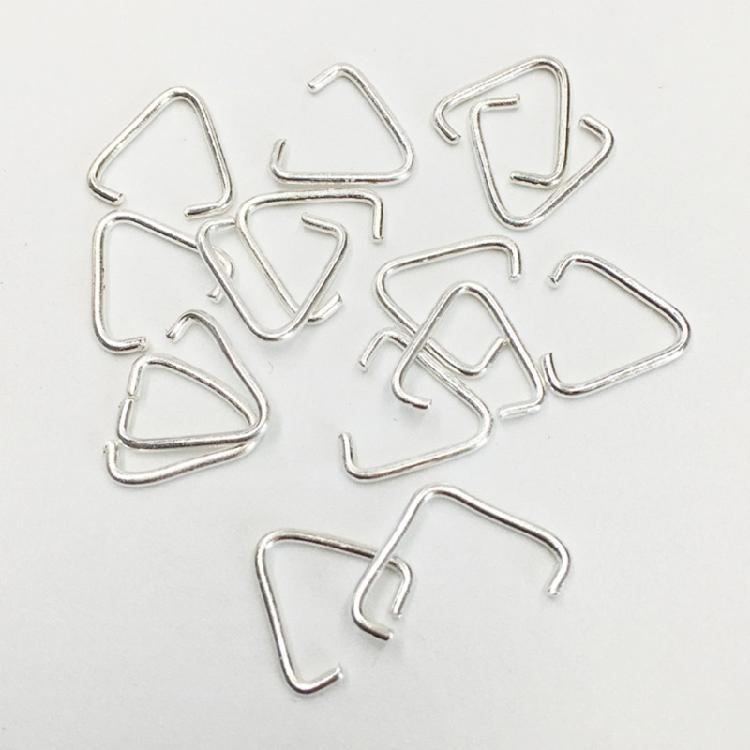 100 Pieces Alloy for Triangle Open Jump Ring Split Ring For Jewelry Making Acces
