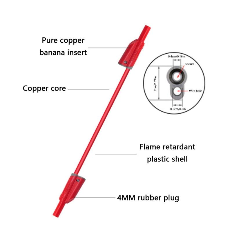 Strong 4mm Banana Test Leads Insulation Strong PVC Banana Plugs  Test Cables Safety Enhances Designs for Multimeter
