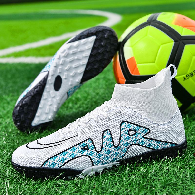 Football shoes men's and women's high-top AG long nails TF broken nails student campus football game training shoes