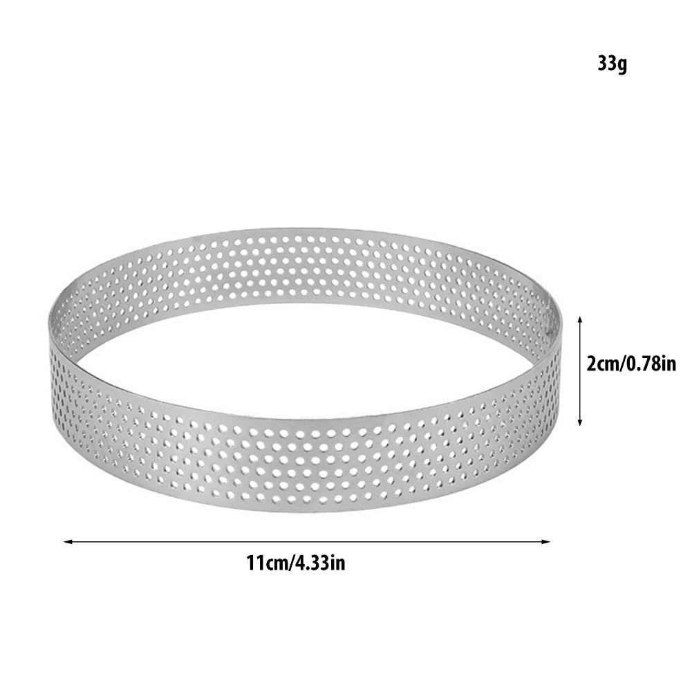 Perforated Design Tart Ring Set Stainless Tart Rings Dishwasher Safe Oven Safe