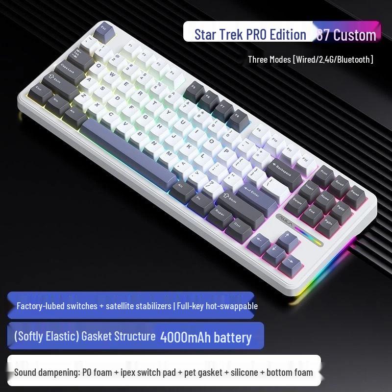 AULA F87Pro Wireless/Wired Mechanical Gaming Keyboard with Bluetooth