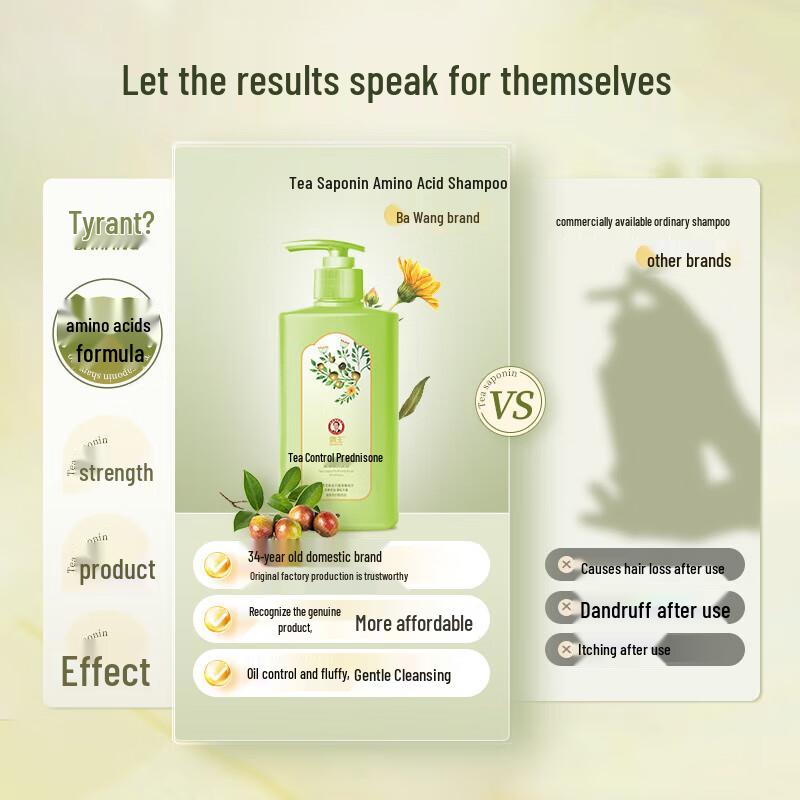 Bawang Tee Saponin Aminosäure Shampoo zur Ölregulierung & für Volumen