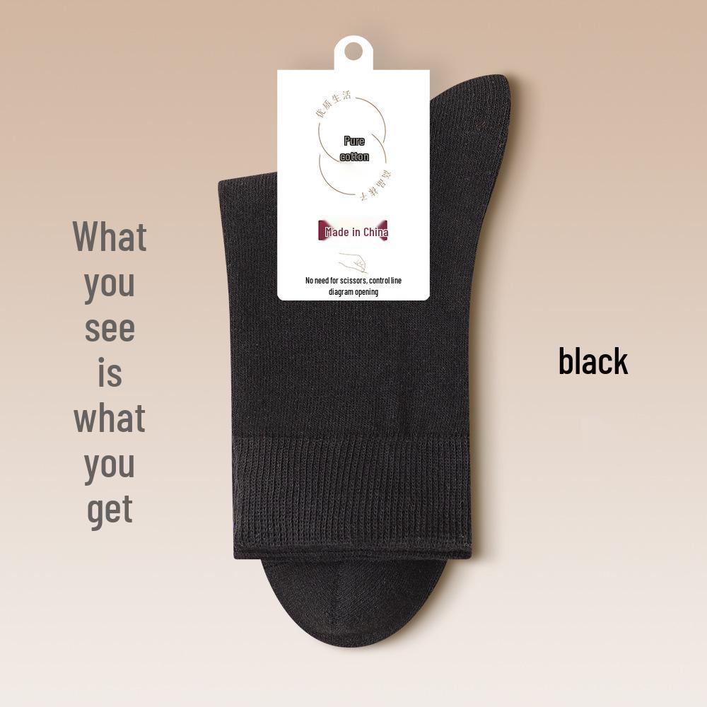 Damskie skarpety bawełniane do połowy łydki 2025 - Odprowadzające pot, oddychające, antybakteryjne i ciepłe na jesień/zimę.