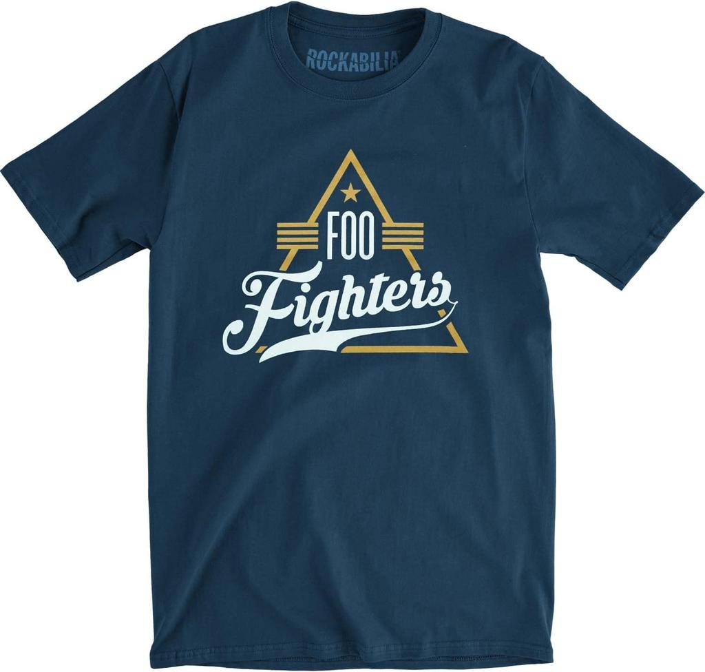 Rock Off officially licensed products Foo Fighters 'Triangle' Blue) T-Shirt