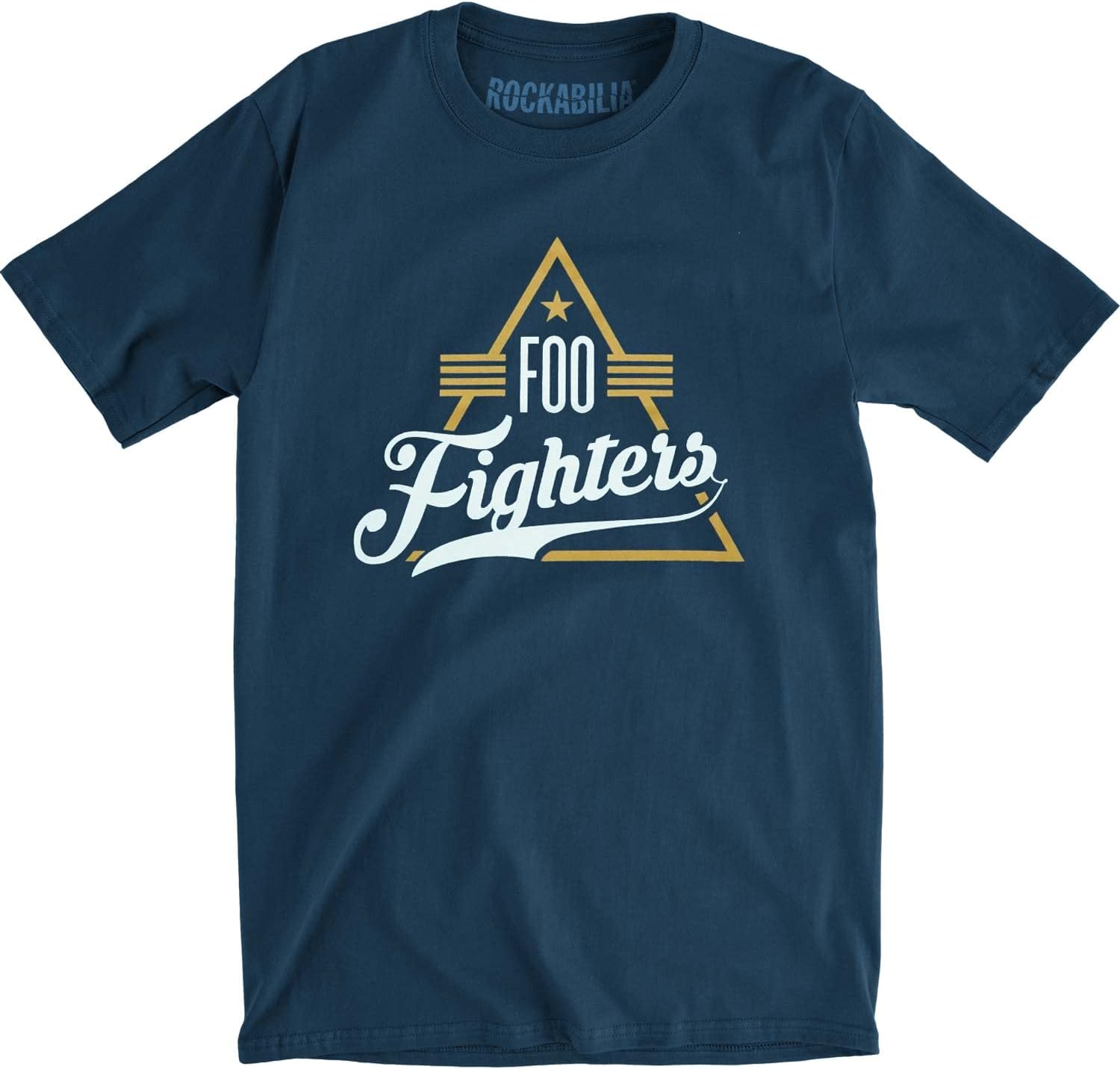 Rock Off officially licensed products Foo Fighters Triangle Blue) T-Shirt L