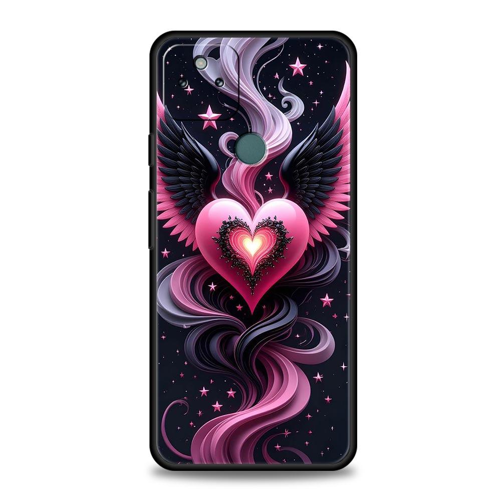 Colored Love Heart Printed Phone Case Cover for Google Pixel 10 9 8 7 6 9A 8A 7A 6A Pro Shockproof Soft TPU 9 Pro XL Shell Capas